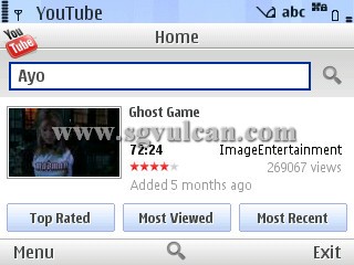 Official Youtube mobile application for Symbian S60v3<